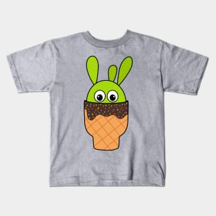 Cute Cactus Design #261: Beavers Tail Cactus In Ice Cream Cone Pot Kids T-Shirt